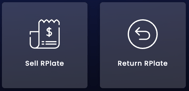 Sell and Return buttons